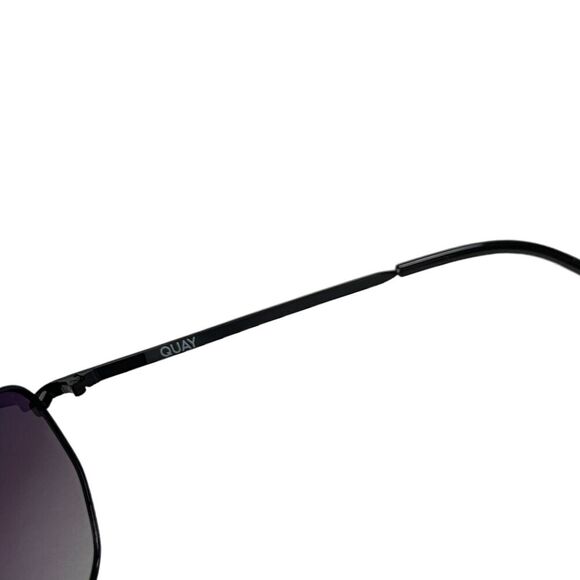 Quay Australia Big Time Sunglasses Black Smoke Polarized main image 7